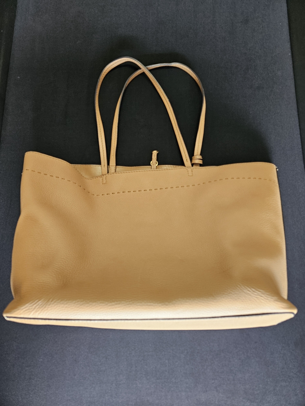 Tory Burch Camel Leather Tote with Tassel Charm - Picture 3 of 9